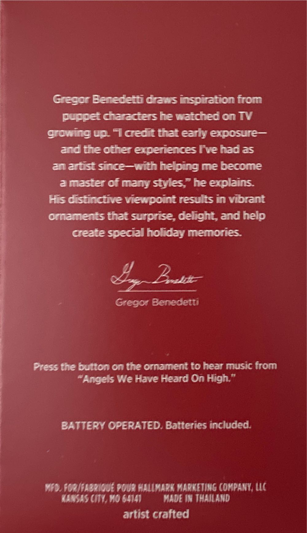 Angels We Have Heard On High - Music (Music) ornament collectible [Barcode 763795628803] - Main Image 2