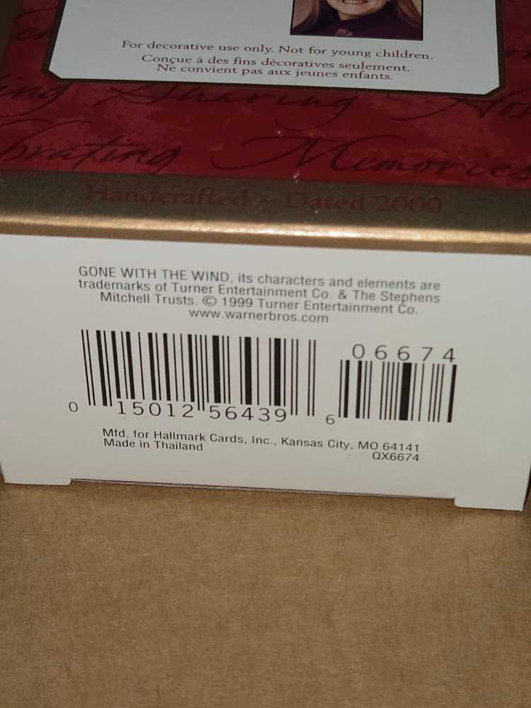 Rhett Butler - Gone With The Wind (Gone With The Wind) ornament collectible [Barcode 015012564396] - Main Image 4