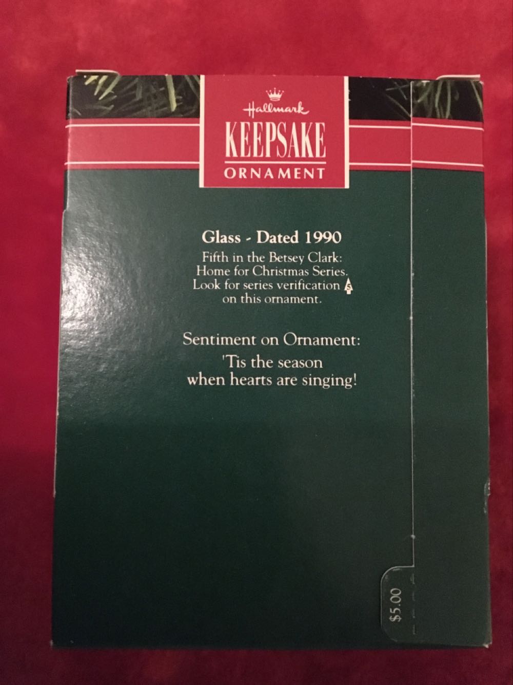 Hallmark Keepsake. Christmas. 1991. Betsy Clark: Home For Christmas. - 6th & Final (Betsey Clark: Home For Christmas) ornament collectible [Barcode 070000027390] - Main Image 2