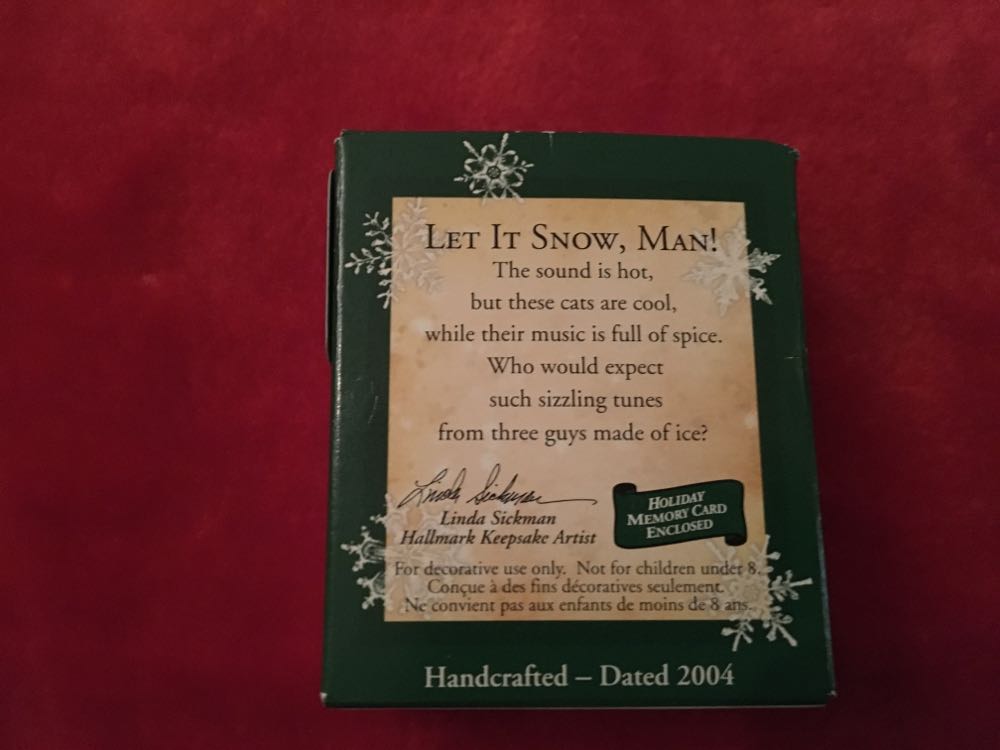 Let It Snow, Man Miniature - Mini (Snowman Mini) ornament collectible [Barcode 015012810011] - Main Image 2