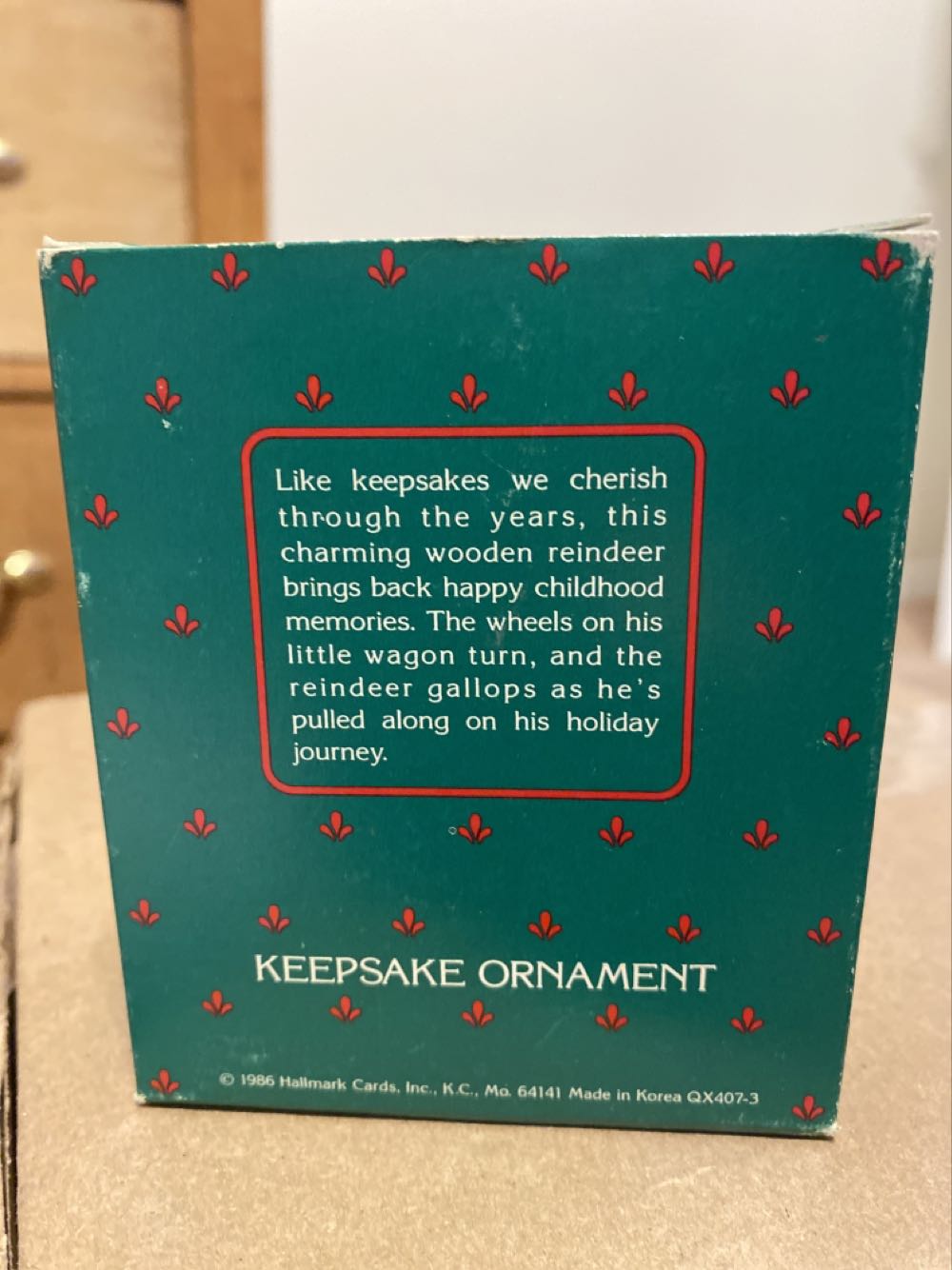 Nostalgic Childhood #3 Wooden Reindeer - Nostalgic Childhood (Wooden Toys) ornament collectible - Main Image 2