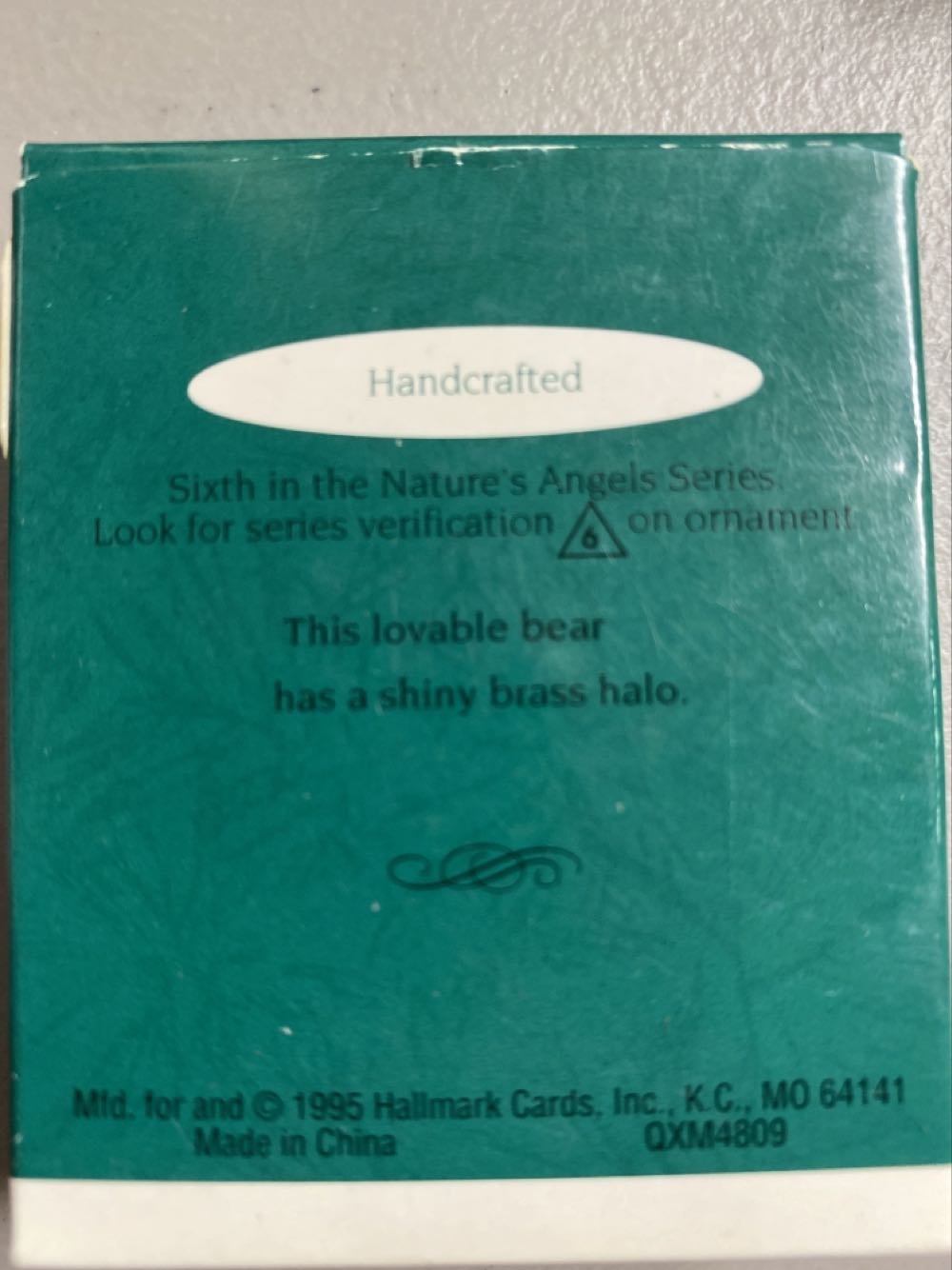 Nature’s Angels #6 Bear - Nature’s Angels Miniature (Hallmark Keepsake Miniature) ornament collectible [Barcode 015012181241] - Main Image 2