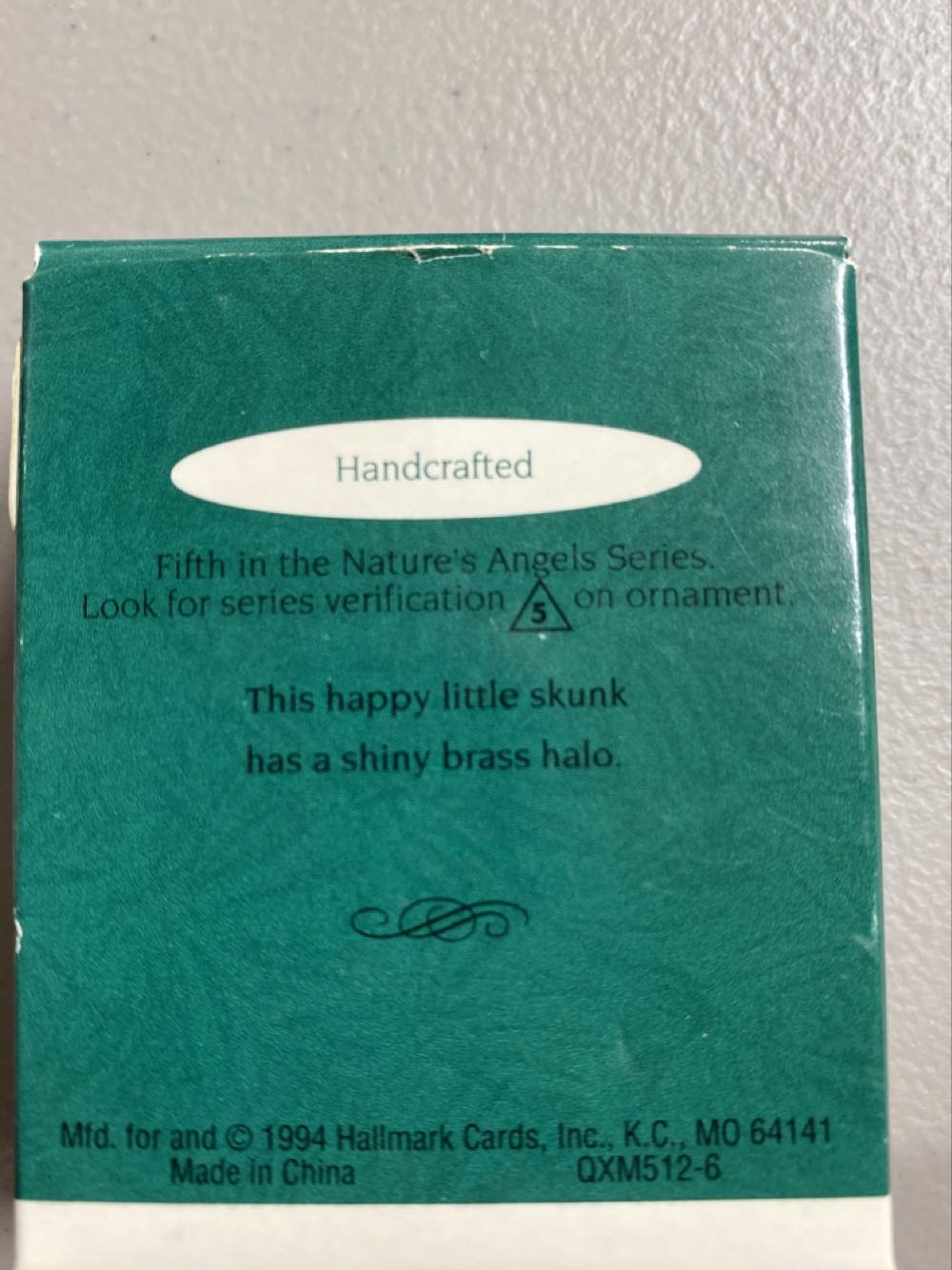 Miniature Nature’s Angels #5 Skunk - Nature’s Angels (Angel) ornament collectible [Barcode 015012125740] - Main Image 2