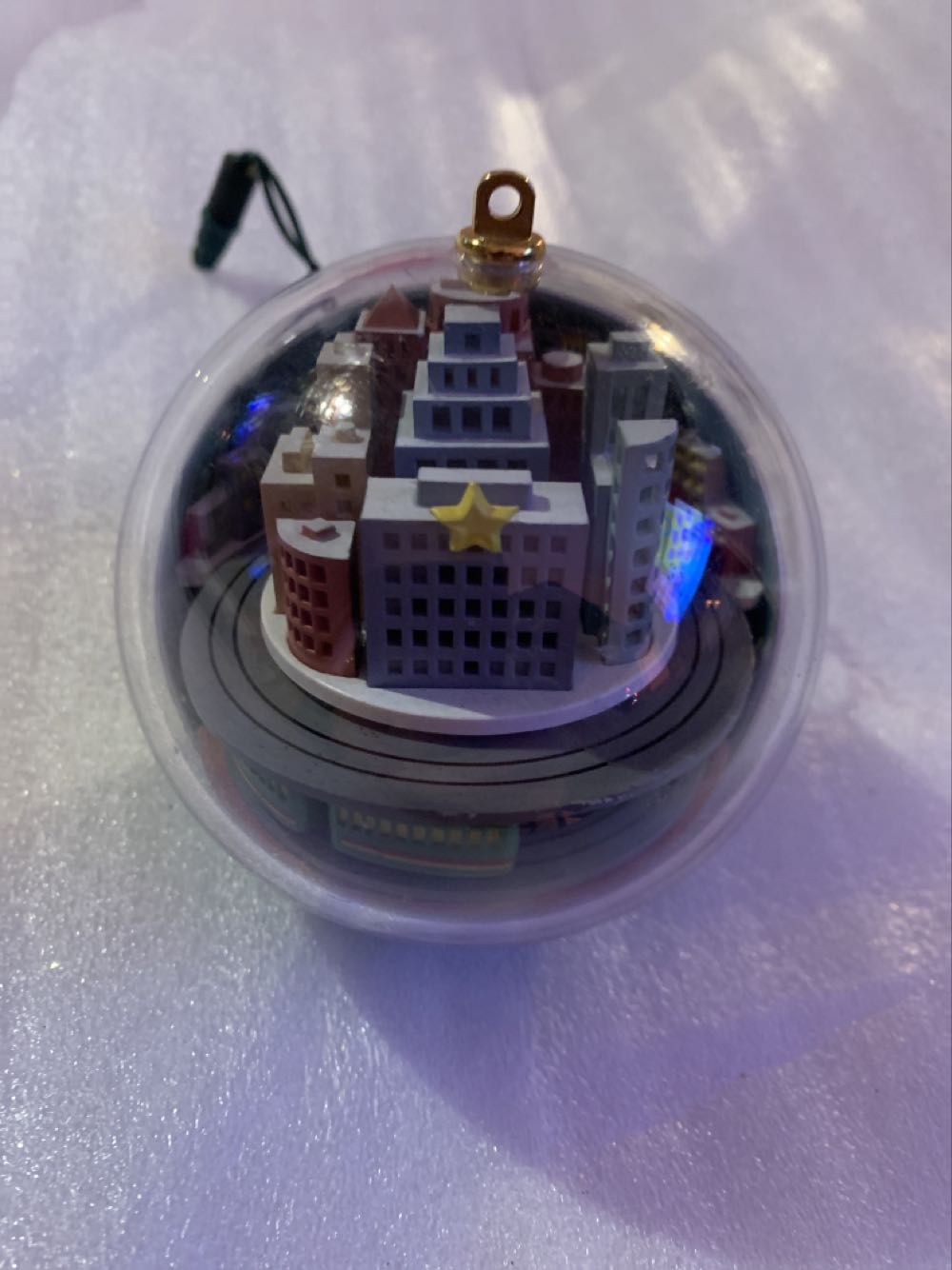 Hallmark Lighted City With Train  ornament collectible - Main Image 1
