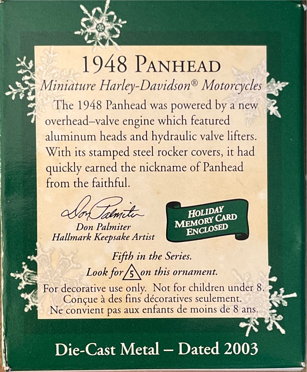 1948 Harley-Davidson Panhead - Harley-Davidson Motorcycles (Miniature) ornament collectible [Barcode 015012741995] - Main Image 2