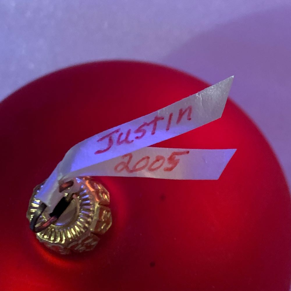 Medium-Large Red Satin Ball  ornament collectible - Main Image 2