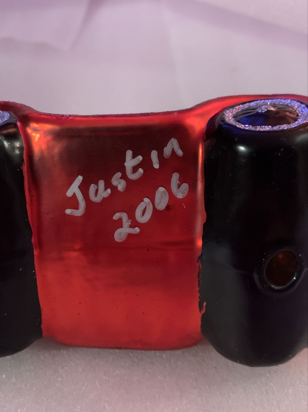 Santa Driving Red Car  ornament collectible - Main Image 2