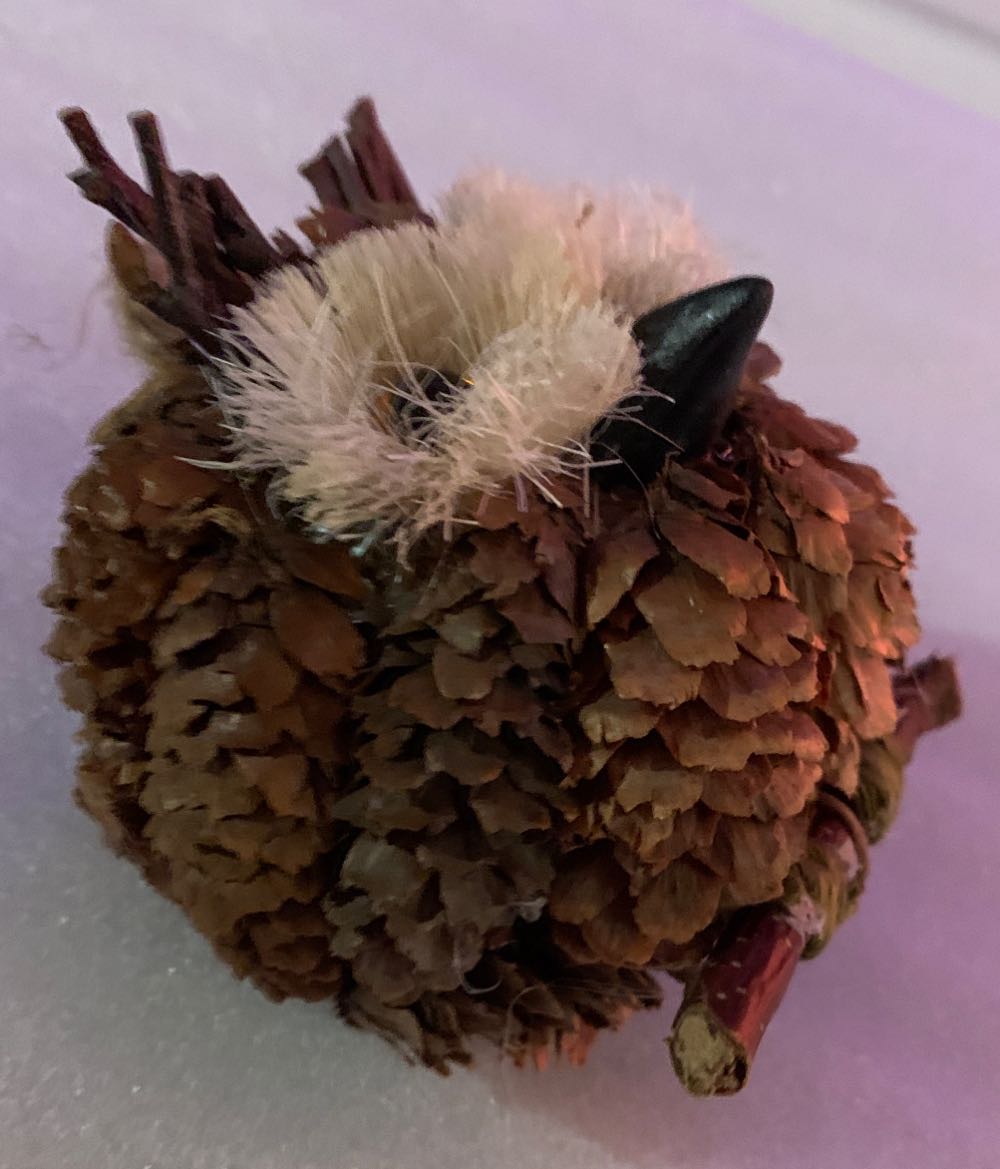 Large Pinecone Owl  ornament collectible - Main Image 2