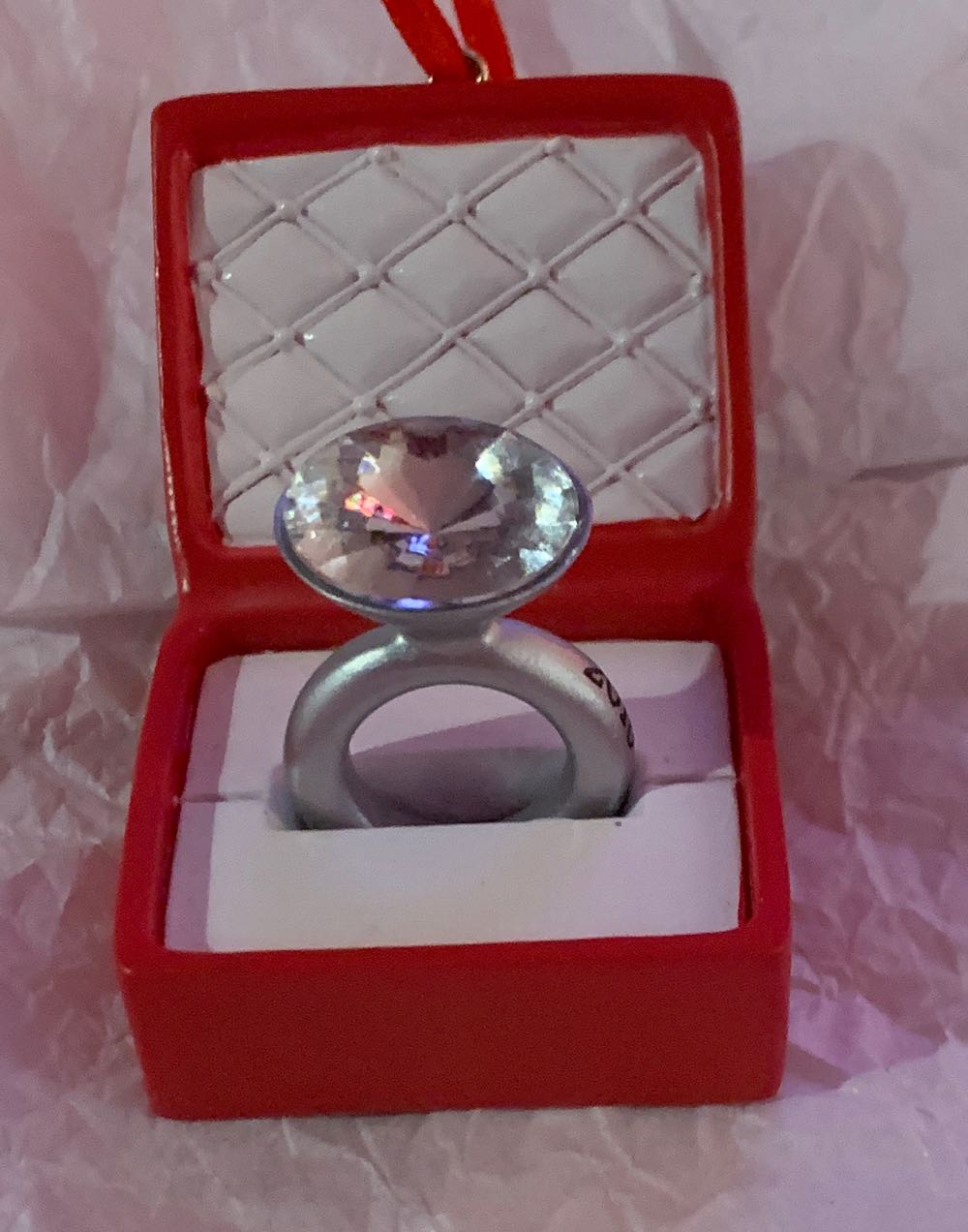 Emgagement Ring In Red Box  ornament collectible - Main Image 1