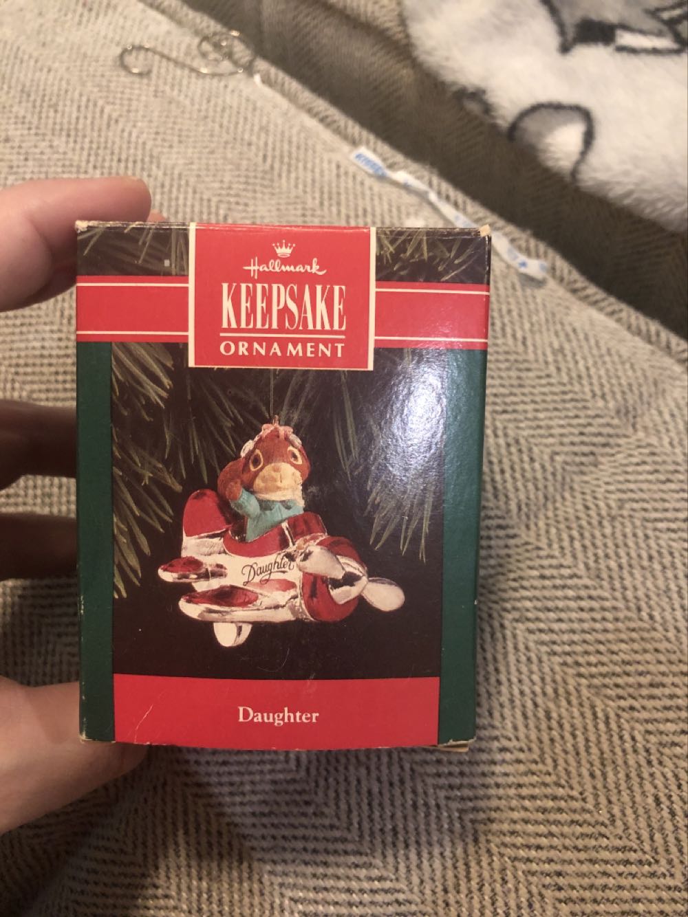 Medium Pale Pink Ball With Purple And Gold Fabric Band