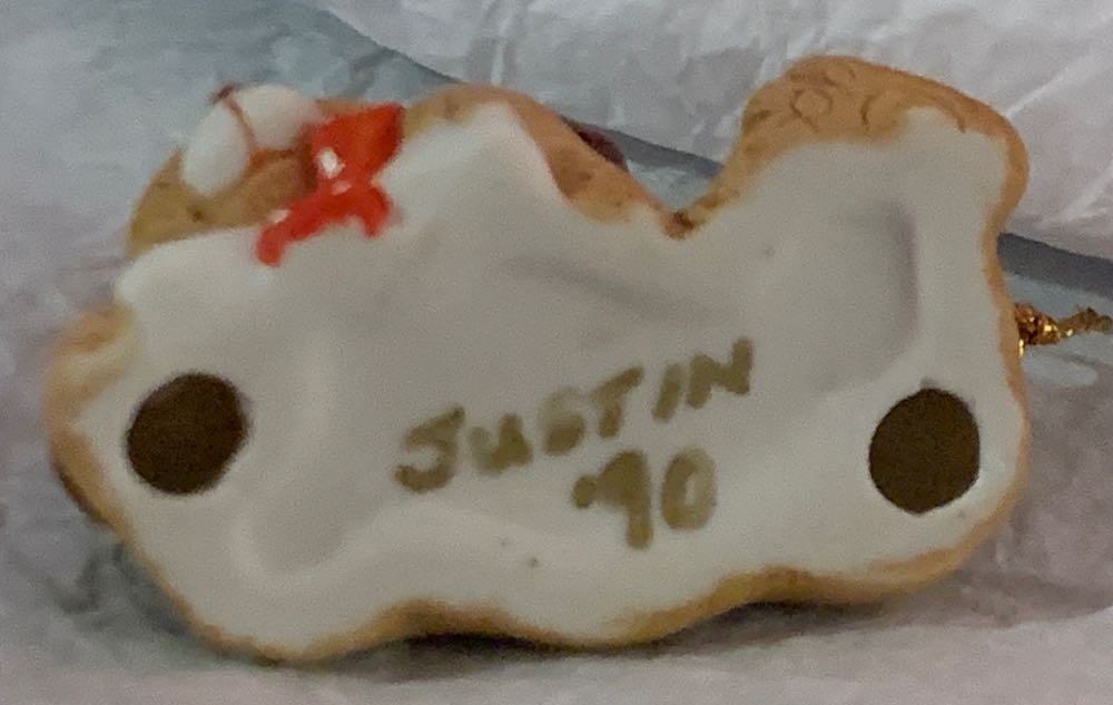 Puppy With Santa Hat  ornament collectible - Main Image 2