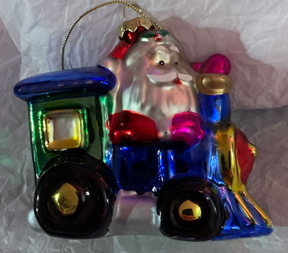 Santa Driving Train  ornament collectible - Main Image 1