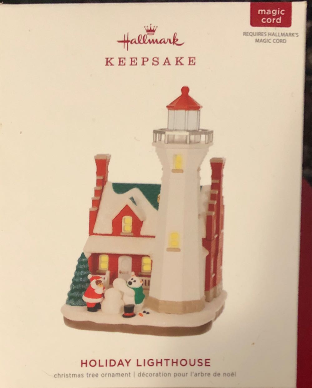 Holiday Lighthouse #8 - Build A Snowman - Holiday Lighthouse (Lighthouse) ornament collectible [Barcode 763795409426] - Main Image 2