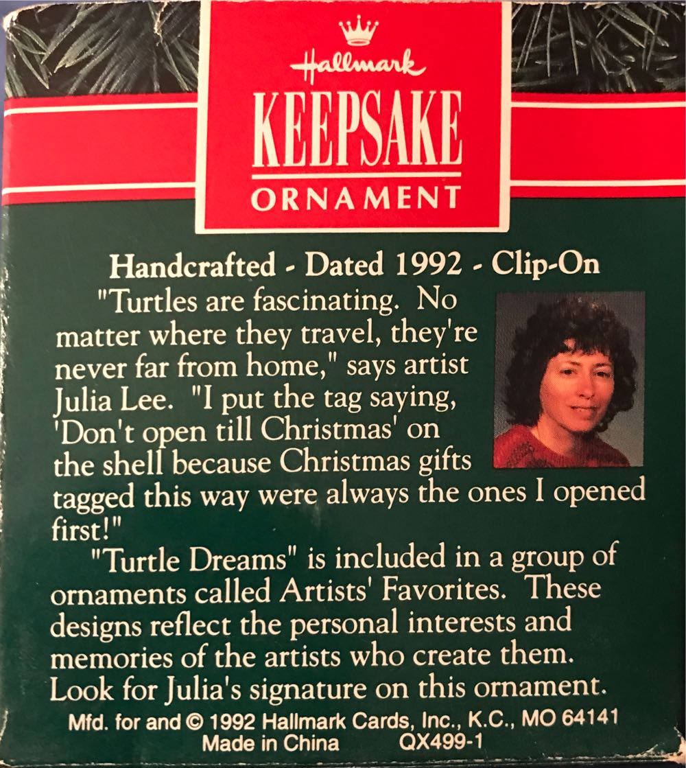 MO - Turtle Dreams - Miniature (Miniature) ornament collectible [Barcode 070000027444] - Main Image 2