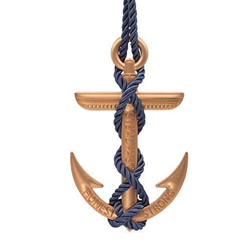 Hallmark Metal Signature Premium Anchor Ornament  ornament collectible [Barcode 763795402304] - Main Image 1