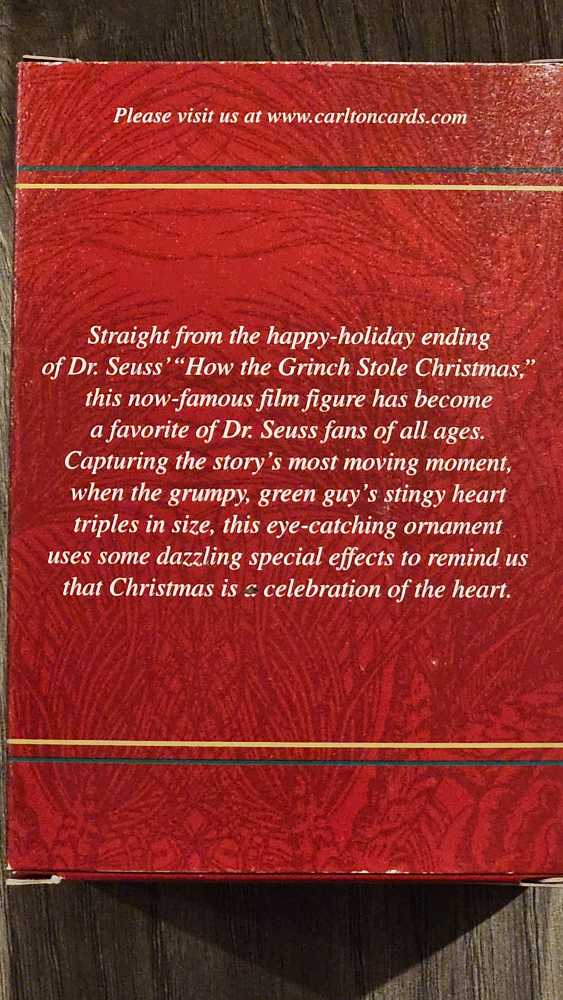 The Grinch Who Loved Christmas - How The Grinch Stole Christmas (How The Grinch Stole Christmas) ornament collectible [Barcode 018100944810] - Main Image 2