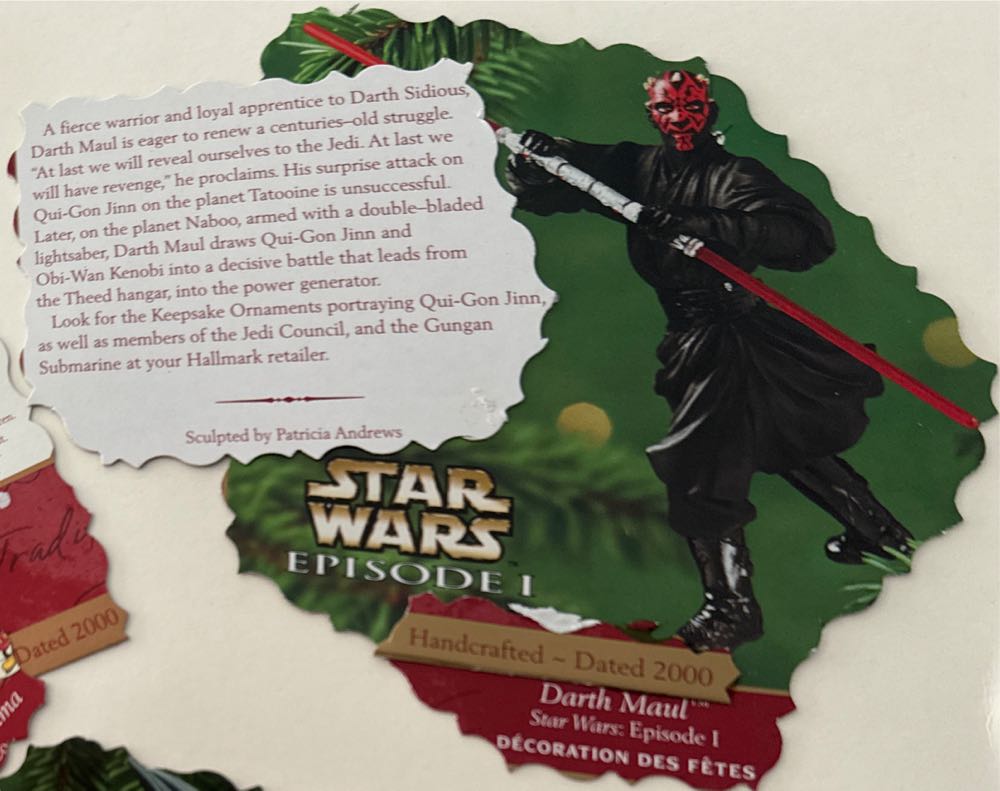 2000 - Darth Maul - Star Wars Episode 1 ornament collectible - Main Image 2