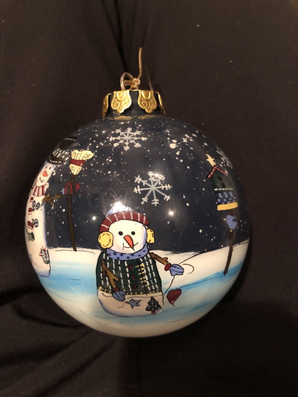 Tiny Red Ball With White Leaf Pattern