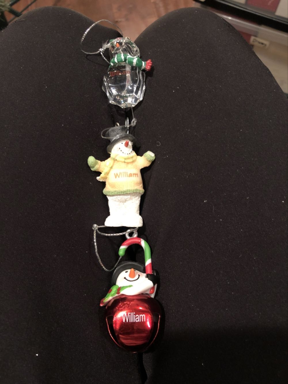 Medium Red Bell With Glitter And Gold Fabric Band