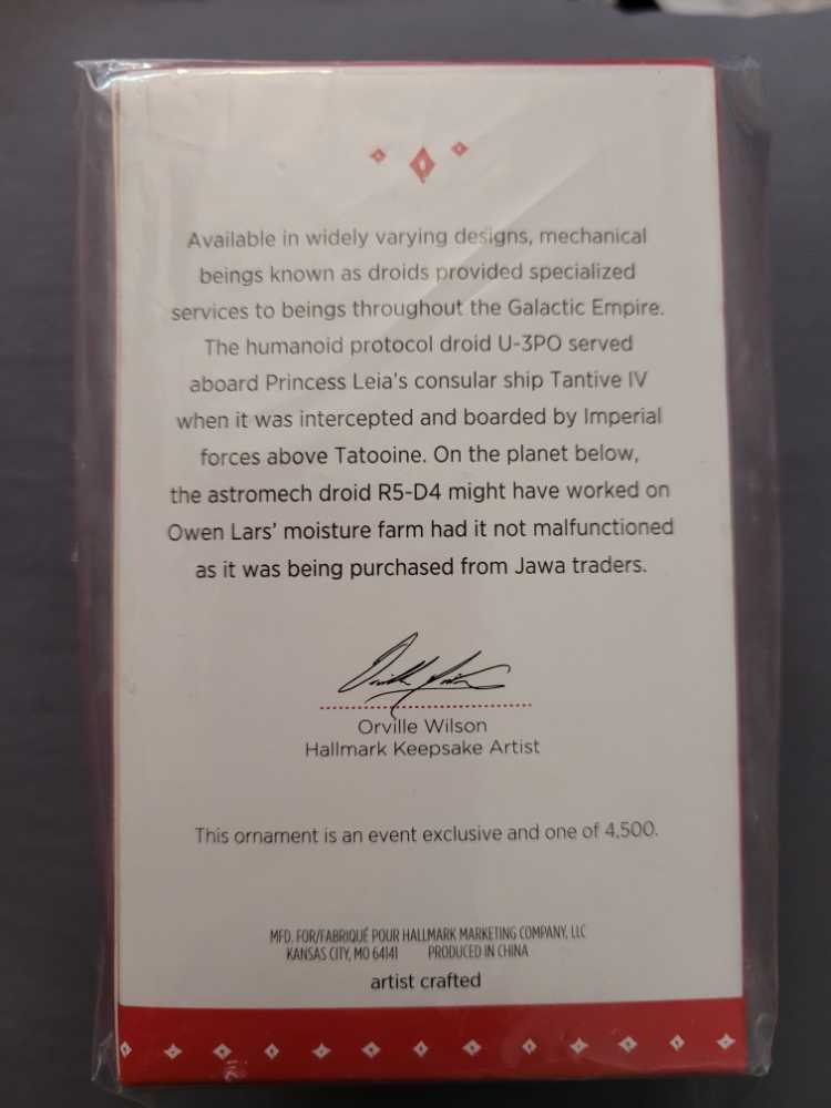 U-3PO and R5-D4 - Star Wars: A New Hope (Star Wars) ornament collectible - Main Image 2