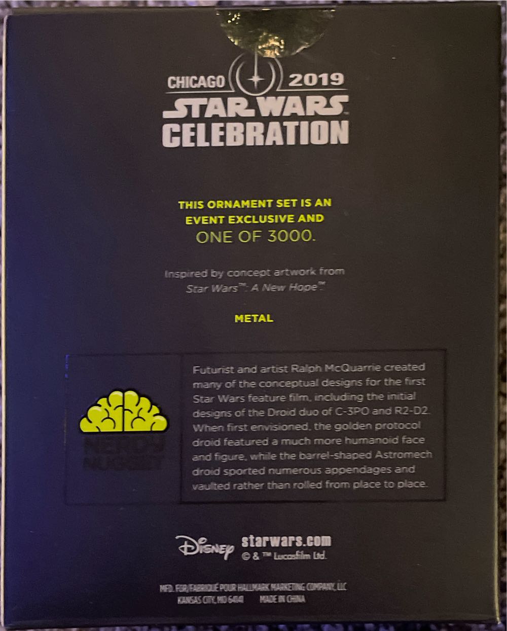 Ralph McQuarrie C3PO and R2-D2 - Keepsake (Star Wars) ornament collectible - Main Image 2