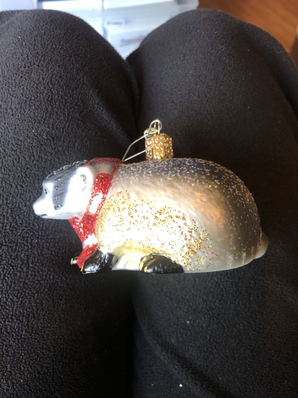 Badger Blown glass badger  ornament collectible - Main Image 2