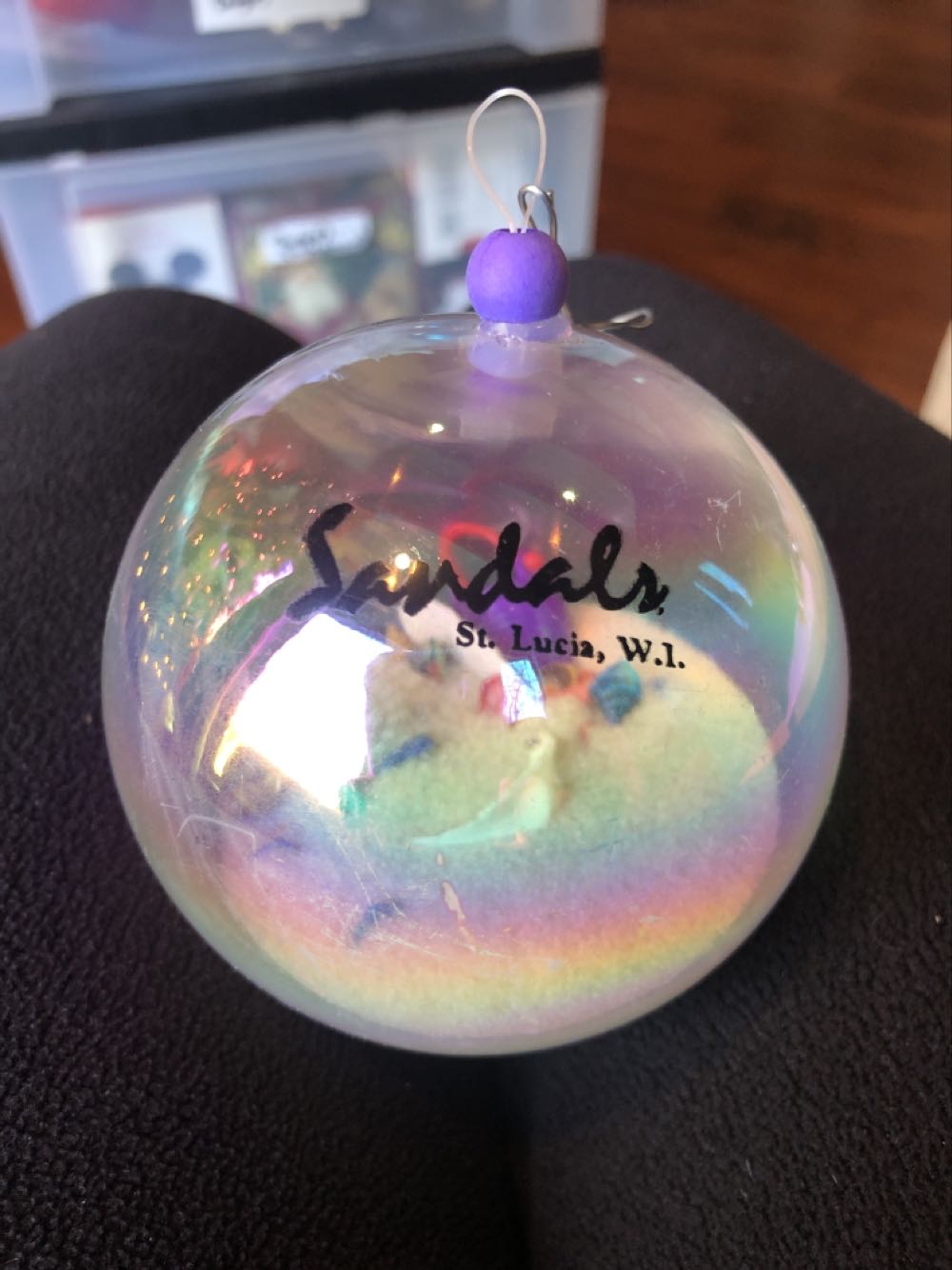 Multicolored Bird Christmas Tree Ornament With Red Scarf ...