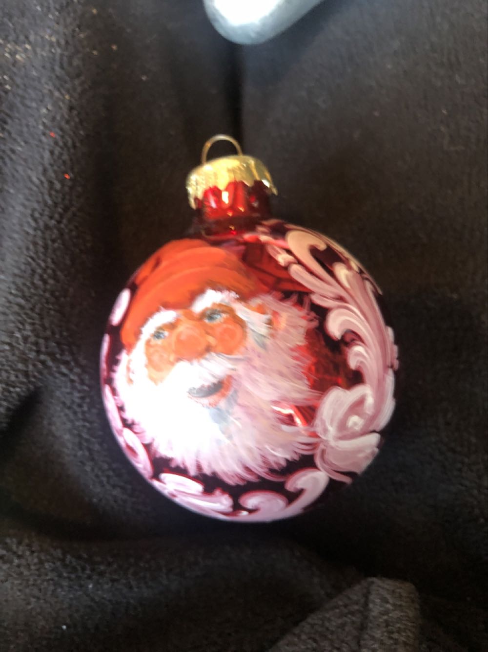 Rosemaling Red Ball  ornament collectible - Main Image 2