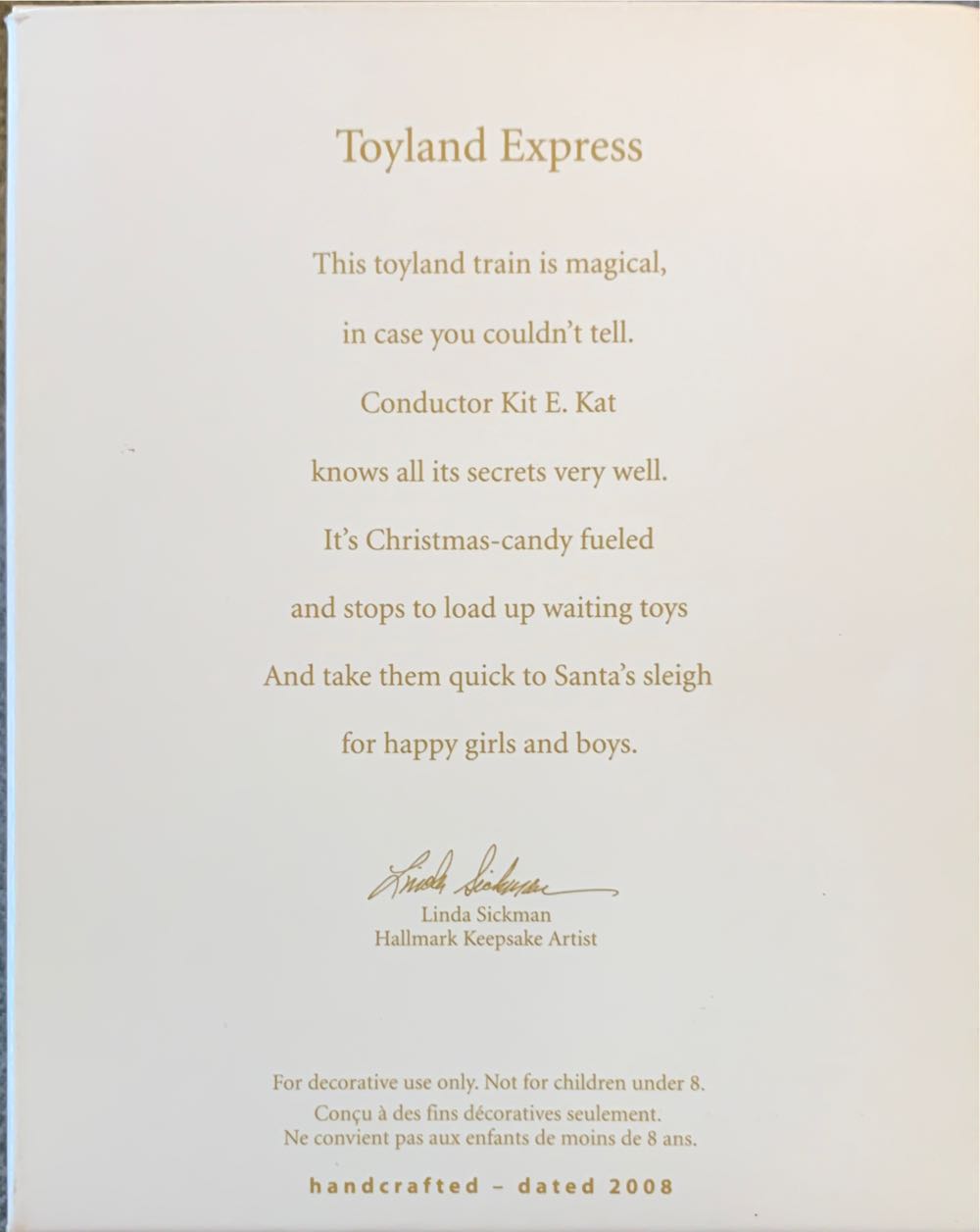 Toyland Express - Toyland Express (Trains - Metal) ornament collectible [Barcode 795902019358] - Main Image 2