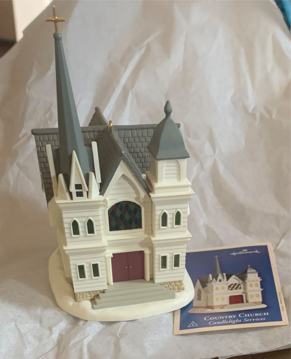 Candlelight Services #5 Country Church - Candlelight Services (Churches) ornament collectible [Barcode 015012633368] - Main Image 3