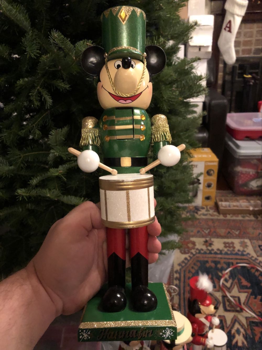 Disney Parks Mickey Mouse Toy Soldier Drummer Green Wood Holiday Nutcracker 14” - Disney Parks Nutcrackers ornament collectible [Barcode 400009575767] - Main Image 2