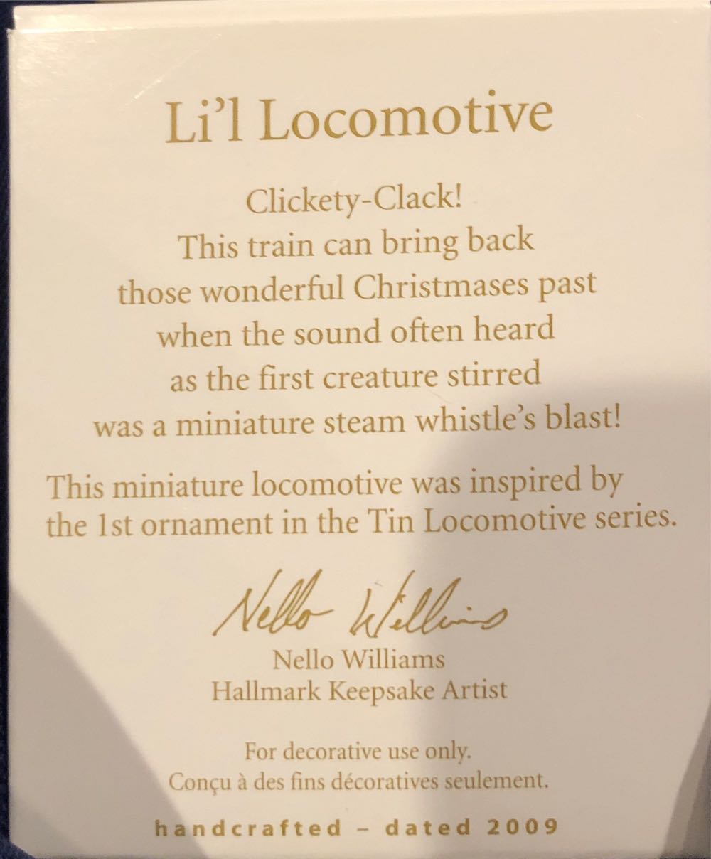 Li’l Locomotive - Hallmark Keepsake Miniature (Trains) ornament collectible [Barcode 795902088668] - Main Image 3