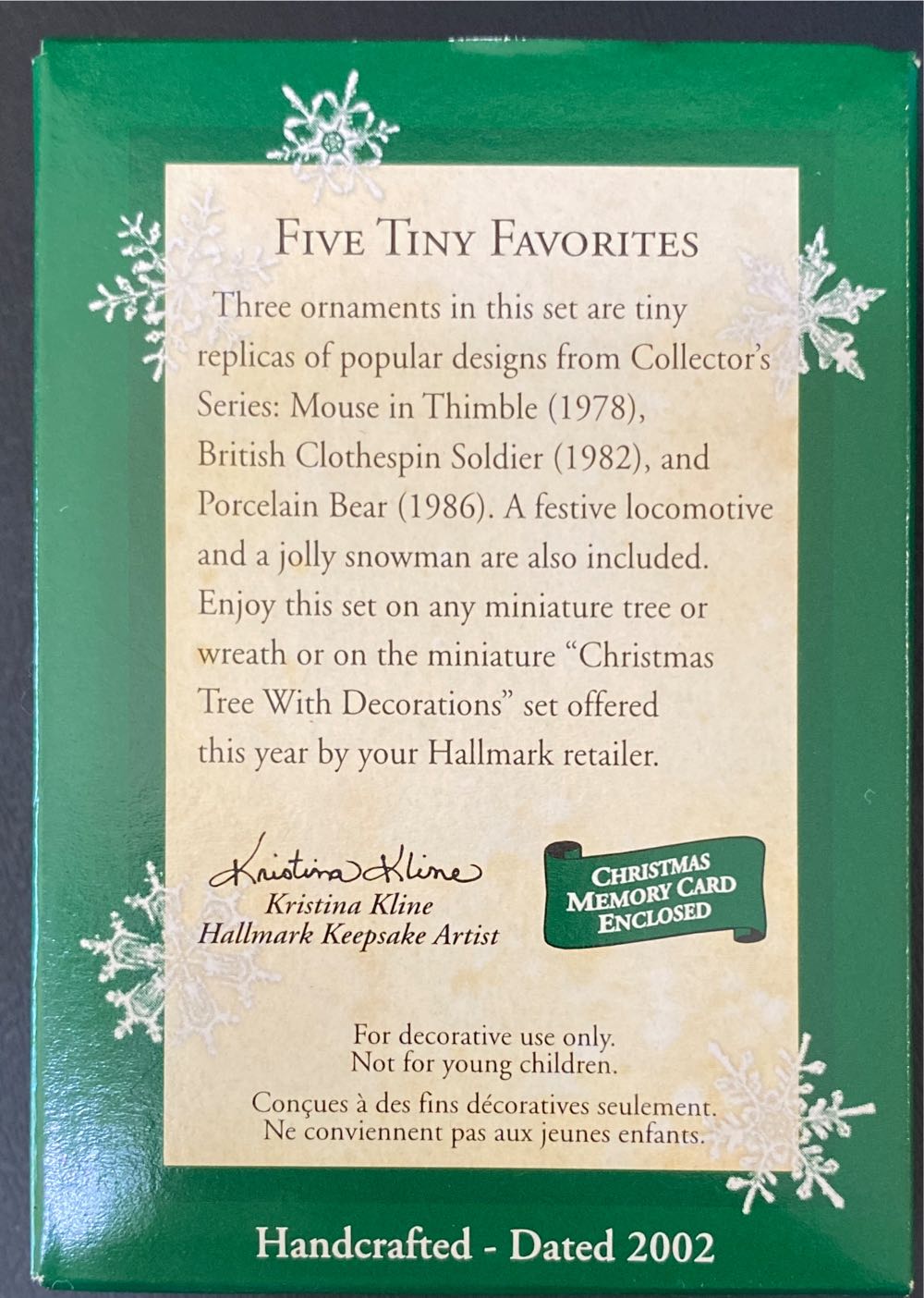 Five Tiny Favorites - Mini (Mini - Boxed Set) ornament collectible [Barcode 015012687217] - Main Image 2