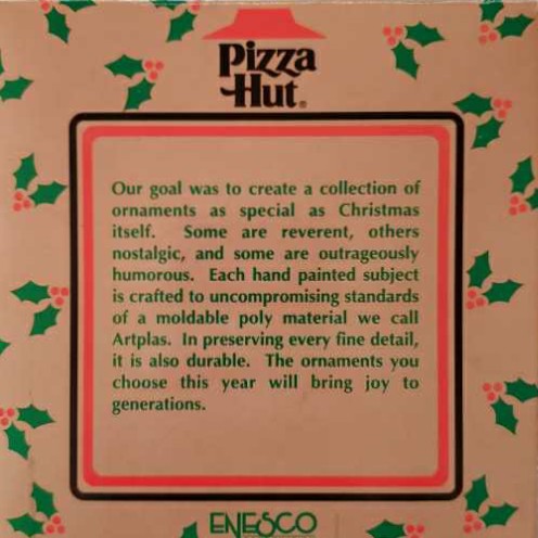 Special Pizza Delivery - Enesco Treasury of Christmas (Pizza Hut) ornament collectible [Barcode 045544065153] - Main Image 2