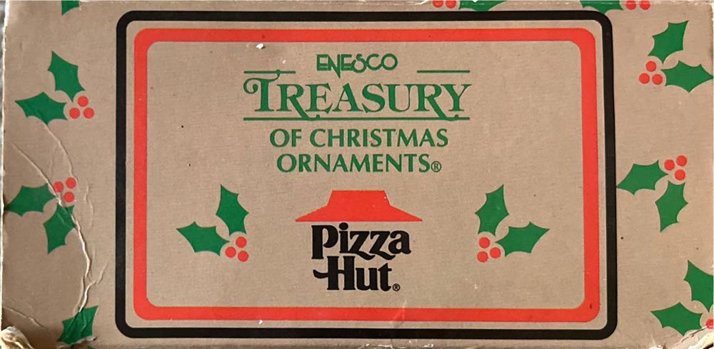 Enesco. Treasury Of Christmas Ornaments. Pizza Hut. 1992. 1st In Series. Special Pizza Delivery. - Pizza Hut (1st In Series: Special Pizza Delivery) ornament collectible [Barcode 045544065153] - Main Image 3