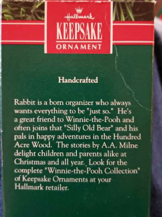 Winnie The Pooh-  Rabbit - Winnie The Pooh Collection (Disney-Winnie The Pooh) ornament collectible [Barcode 070000027451] - Main Image 2