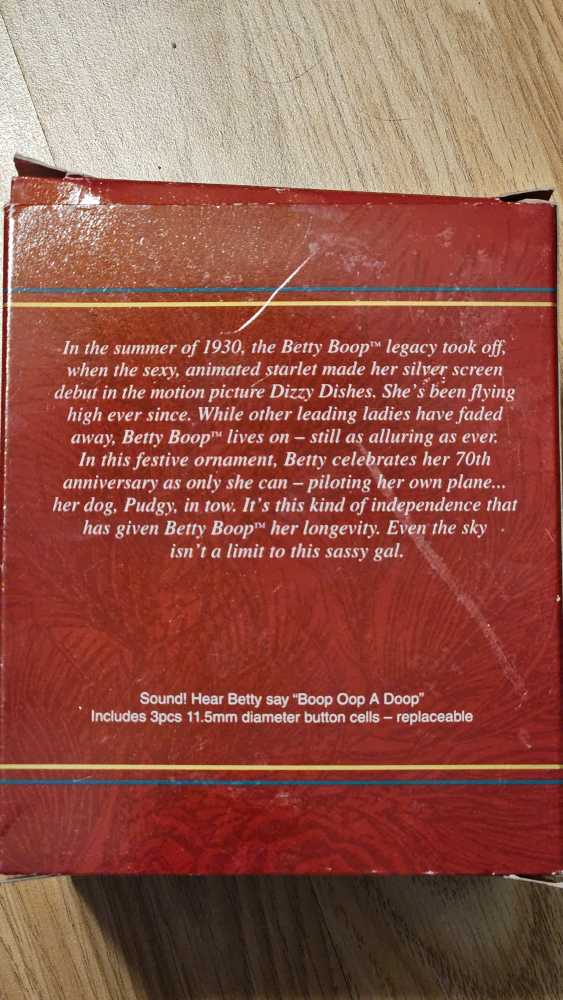 Perky Pilot - Betty Boop (Betty Boop) ornament collectible [Barcode 018100615079] - Main Image 2