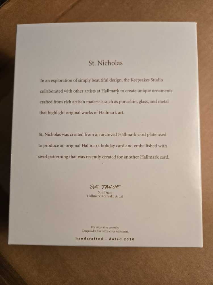 St. Nicholas Hallmark Ornament - None ornament collectible [Barcode 795902163716] - Main Image 2