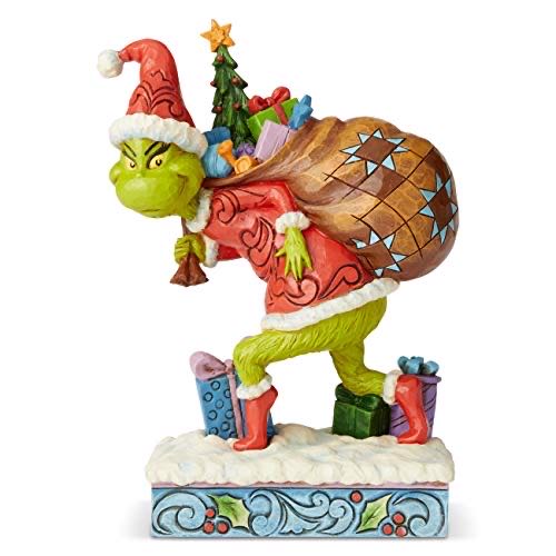 Enesco Dr. Seuss The Grinch By Jim Shore Tip Toeing Figurine 7.68 Inch Multicolor  ornament collectible [Barcode 028399133901] - Main Image 1