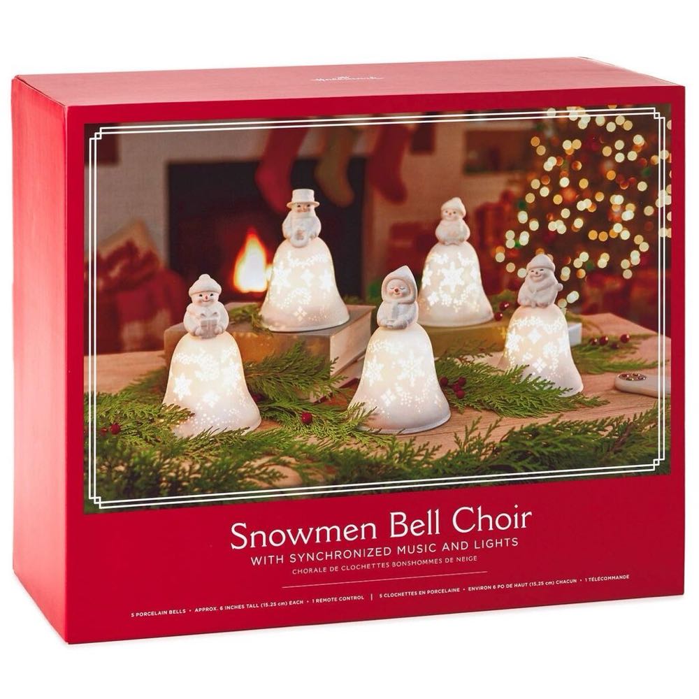 Snowmen Bell Choir Musical Decorations With Light - Bell Choir (Snowmen) ornament collectible [Barcode 763795536146] - Main Image 4