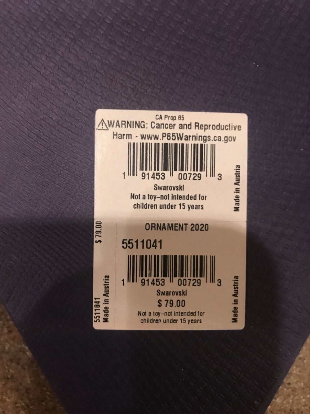 Swarovski 2020 Christmas Ornament - Annual Snowflake (Large Clear Annual) ornament collectible [Barcode 191453007293] - Main Image 2