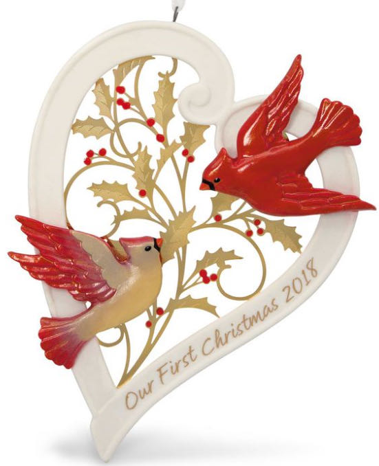 Removed Our First Christmas Together  (Birds, Heart, Valentine) ornament collectible [Barcode 763795304110] - Main Image 2