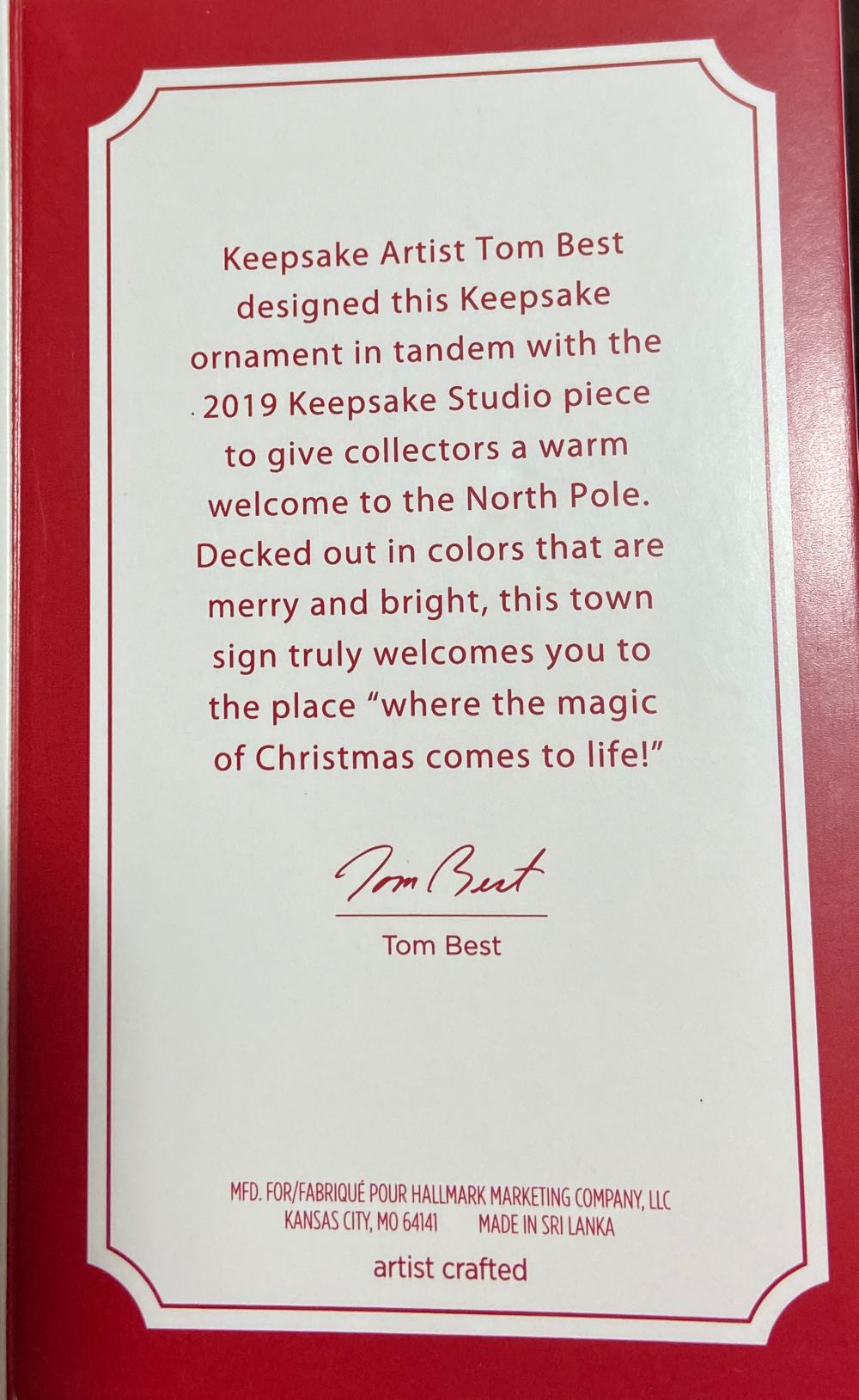 Welcome To The North Pole! - KOC Club (Santa) ornament collectible [Barcode 763795581900] - Main Image 2