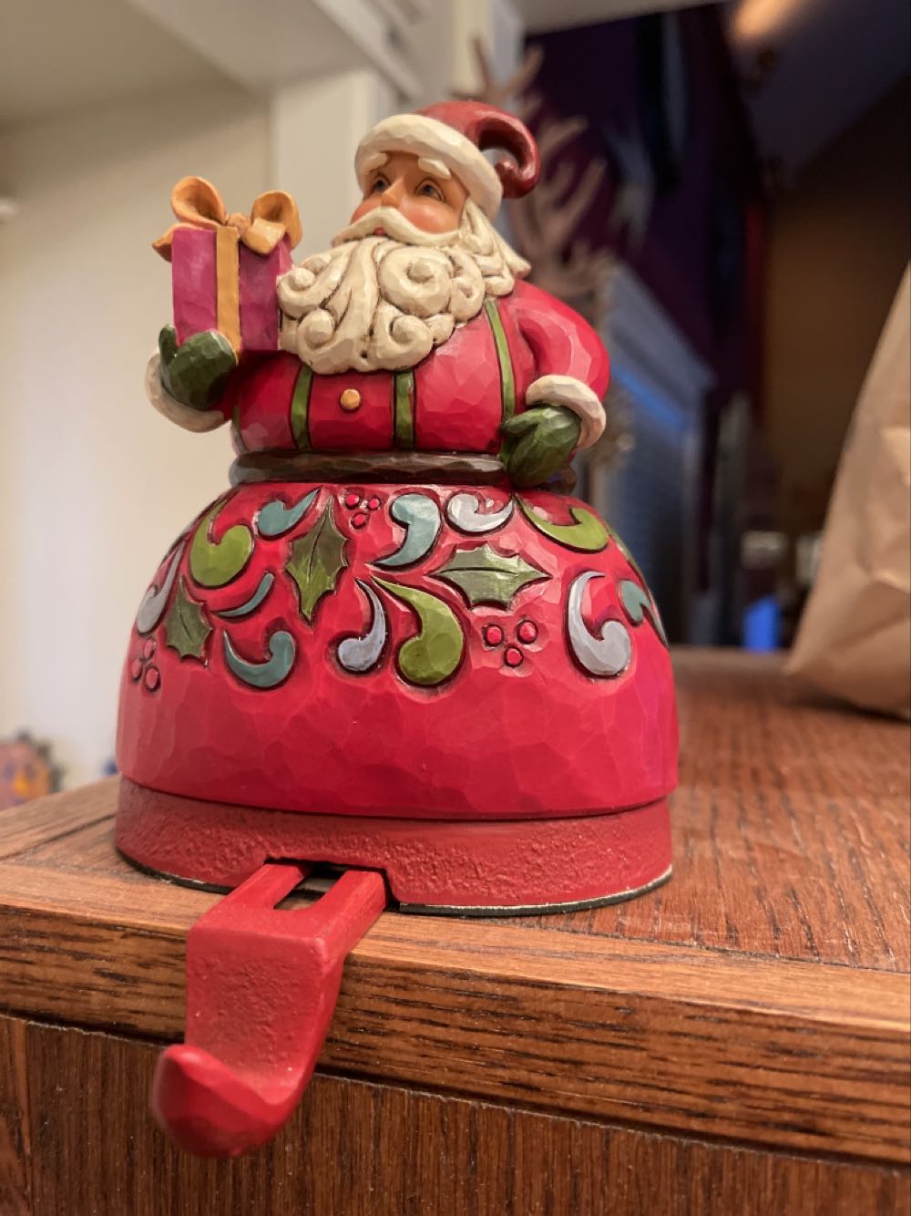 Santa Stocking Hanger - Santa (Stocking Holder) ornament collectible - Main Image 1