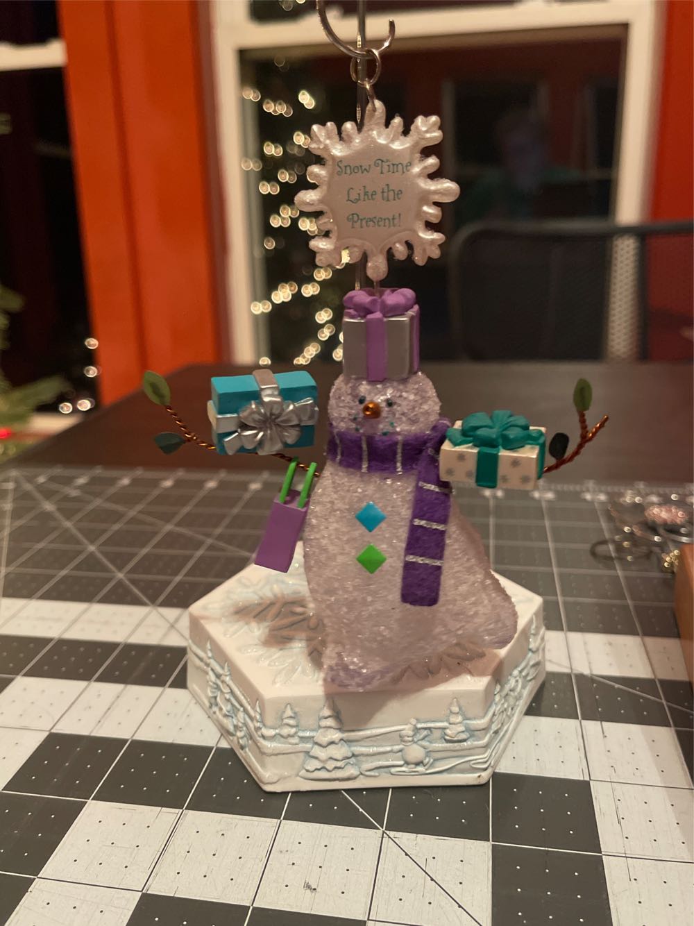 Snow Time Like The Present - Snowman’s Land (Snowman) ornament collectible [Barcode 015012758191] - Main Image 4