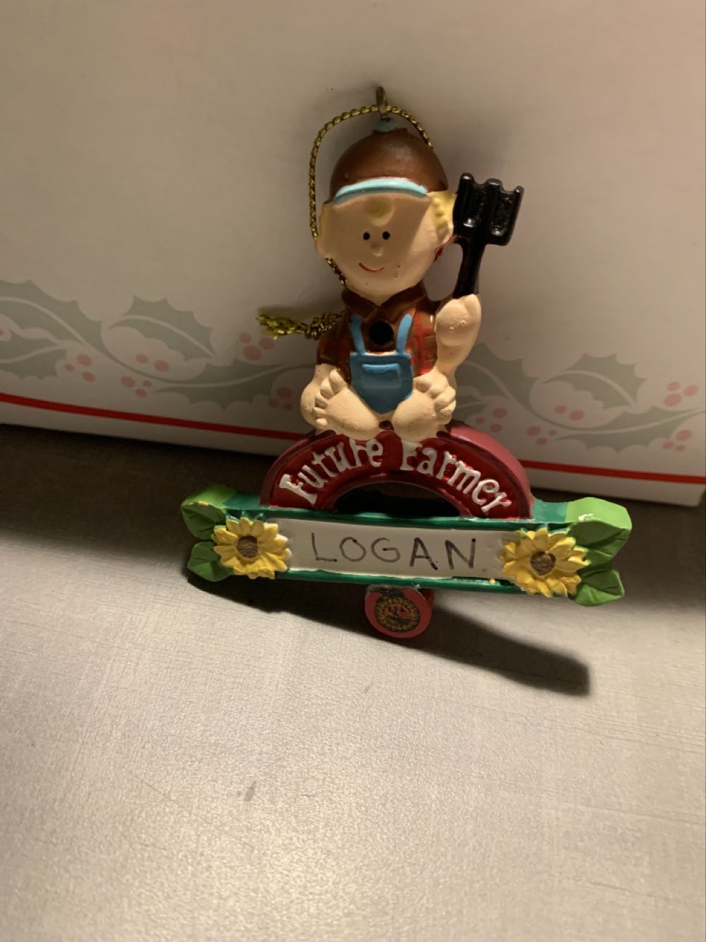 Wallace Gold-plated & Enameled Candy Cane Santas 39th Edition Holiday Ornament Metal