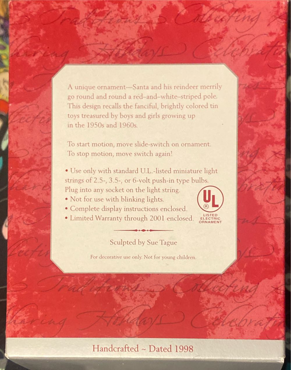 Santa’s Spin Top - No Series (Santa And His Sleigh) ornament collectible [Barcode 015012425437] - Main Image 2