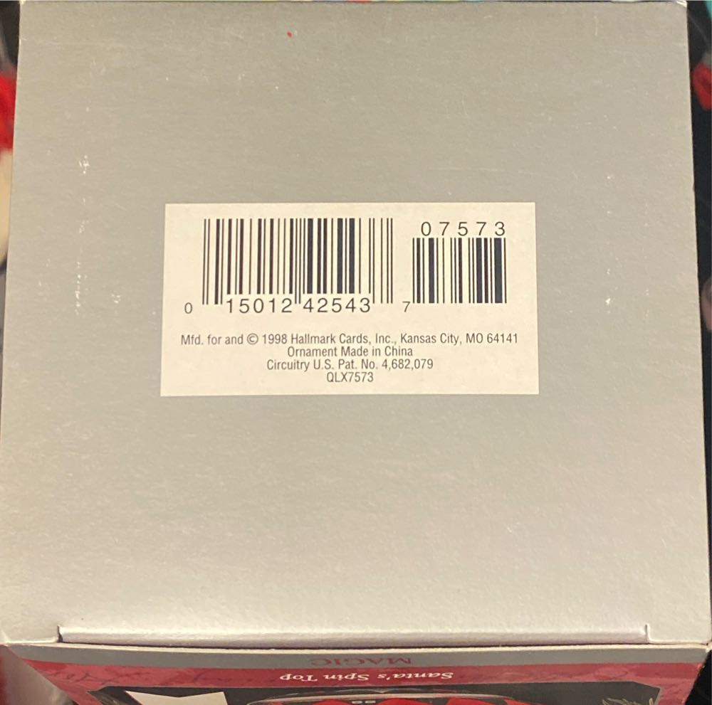 Santa’s Spin Top - No Series (Santa And His Sleigh) ornament collectible [Barcode 015012425437] - Main Image 3