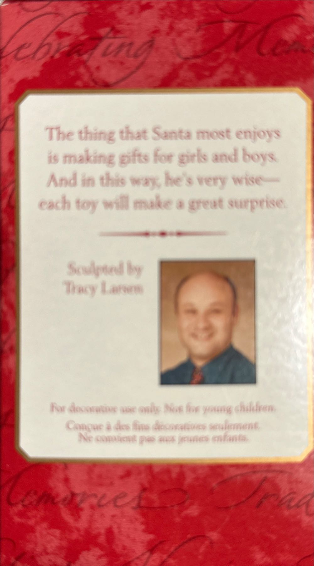 Santa Carving Santa - Santa (Santa) ornament collectible [Barcode 015012602180] - Main Image 3