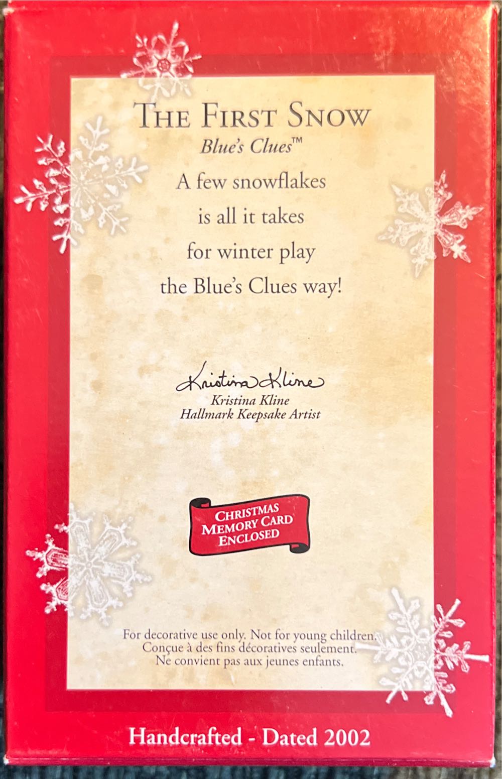 The First Snow (Blue’s Clues) - Josh (Blue’s Clues) ornament collectible [Barcode 015012700008] - Main Image 2